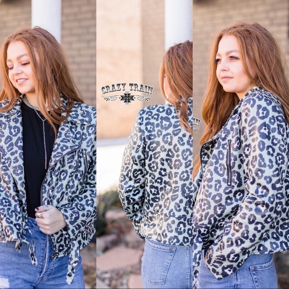 Crazy Train faux leather jacket